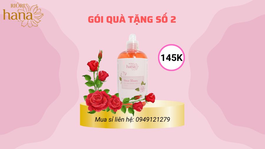 Sữa tắm hoa hồng Gel Rose Riori 1000ml
